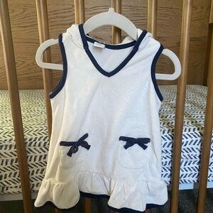 Janie and Jack White and Navy Tank Top